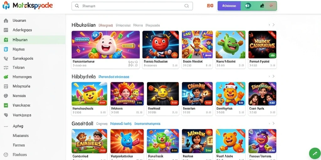 Screenshot menunjukkan tampilan menu utama yang menarik.