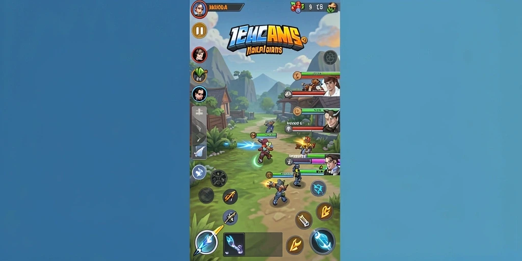 Screenshot menampilkan menu utama yang ceria dan menarik.