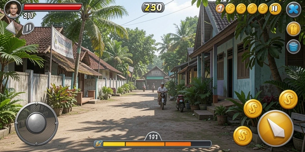 Tangkapan layar dari level pertama yang menarik.
