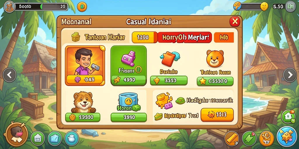 Tampilan antarmuka utama game KINGDOMTOTO yang menarik.