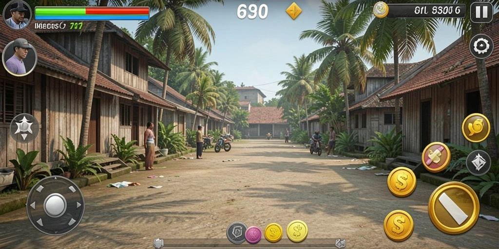Tampilan home screen yang menarik dan informatif.