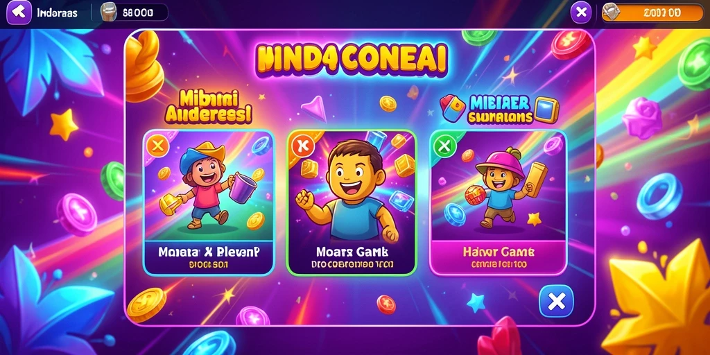Tampilan utama permainan dengan karakter yang siap bertanding.